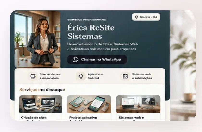 Prévia do tema Executive Premium da Vitrine Fácil